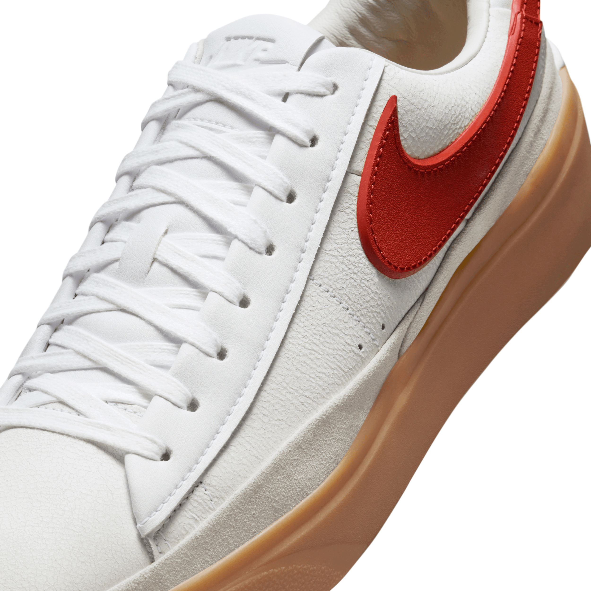 nike blazer low white red