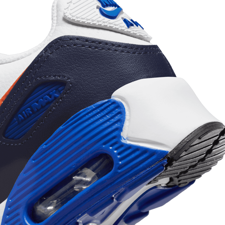 Nike Air Max 90 Leather 'White Midnight Navy' (PS) Angle 5