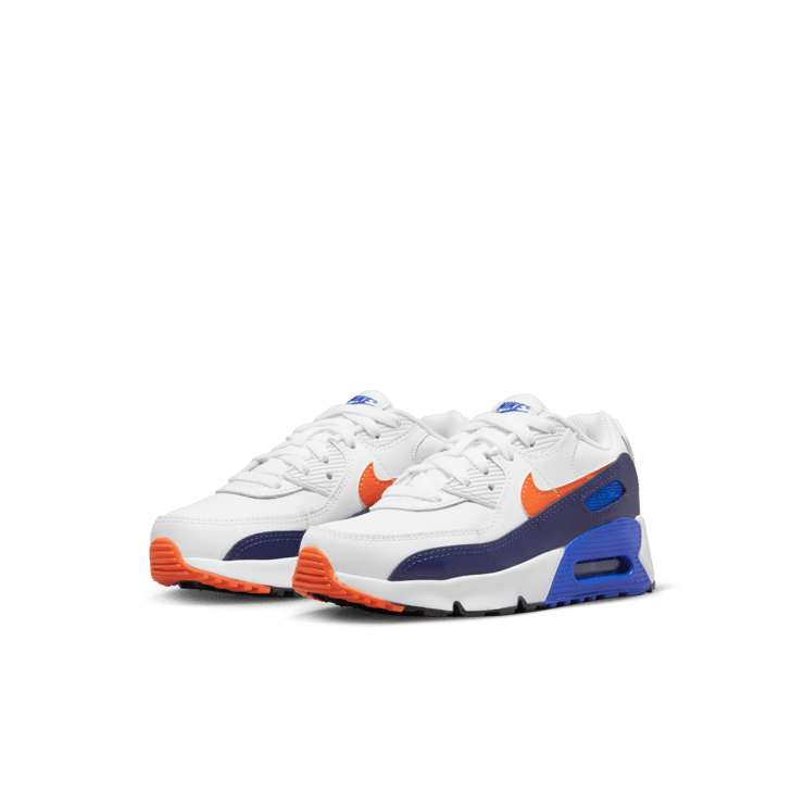 Nike Air Max 90 Leather 'White Midnight Navy' (PS) Angle 2