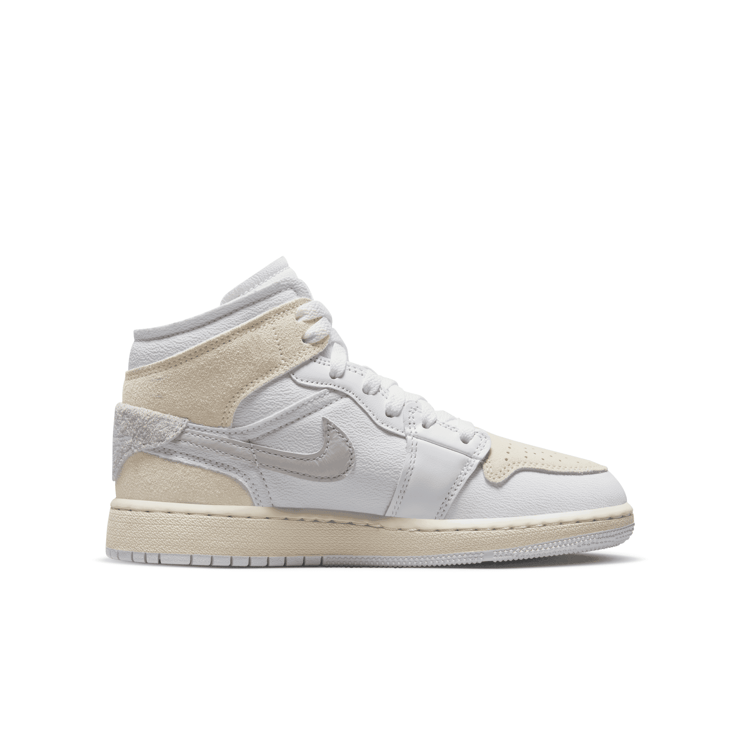 Air Jordan 1 Mid SE Craft 'Inside Out - White Sail' (GS) Angle 1