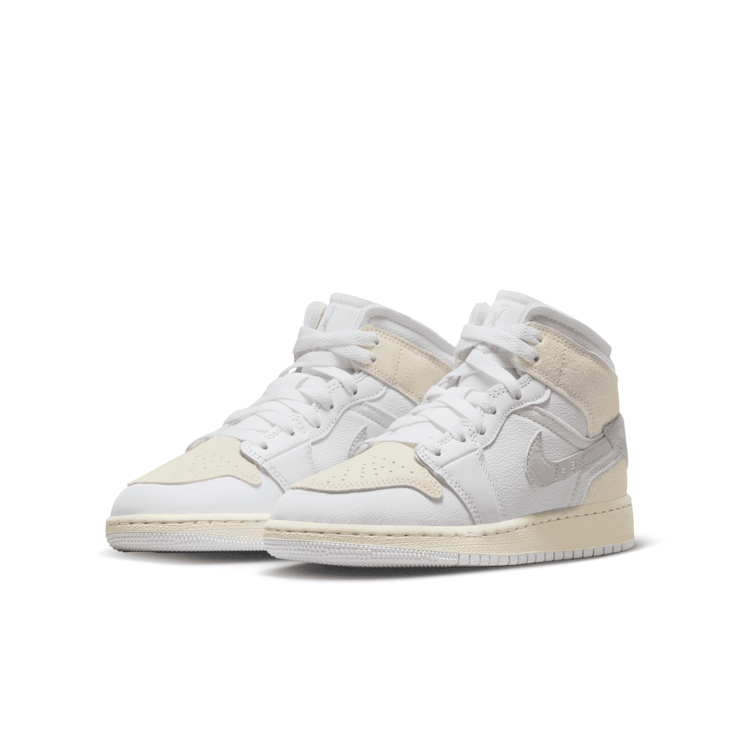 Air Jordan 1 Mid SE Craft 'Inside Out - White Sail' (GS) Angle 3