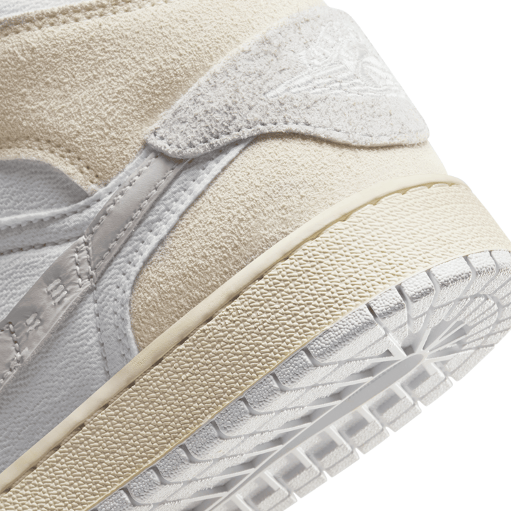 Air Jordan 1 Mid SE Craft 'Inside Out - White Sail' (GS) Angle 6