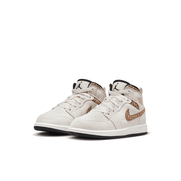 Air Jordan 1 Mid SE 'Brown Elephant' (PS) Angle 3