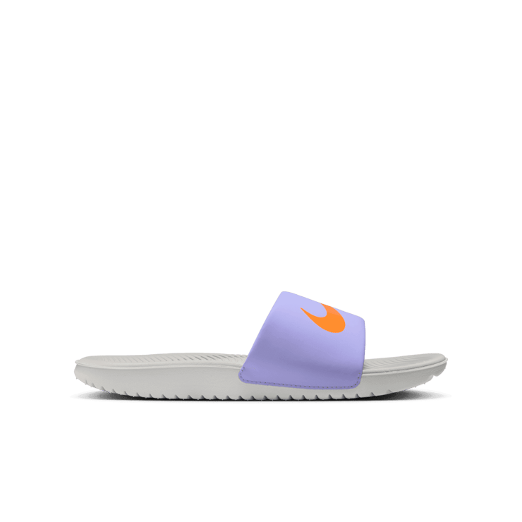 Nike Kawa Slide 'Purple Pulse Total Orange' (GS) Angle 1
