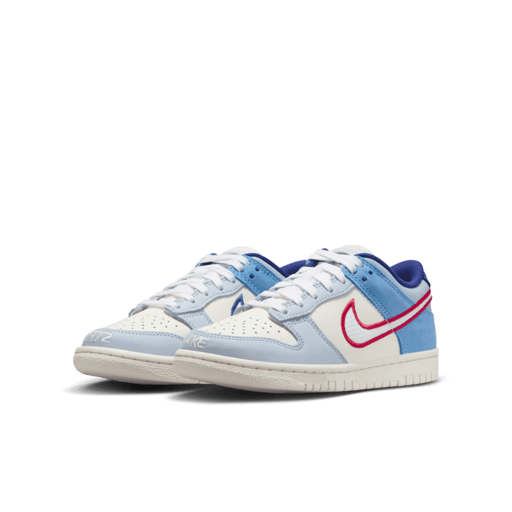 Nike Dunk Low 'Armory Blue Red Mesh' (GS) Angle 2