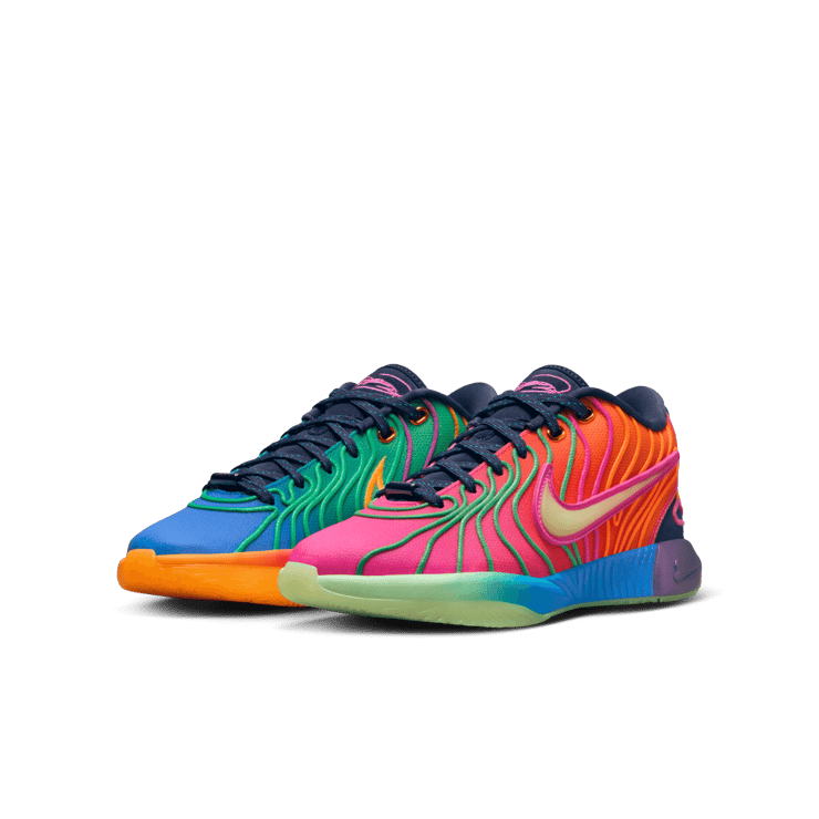 Nike LeBron 21 Optimistic Multi-Color (GS) Angle 2