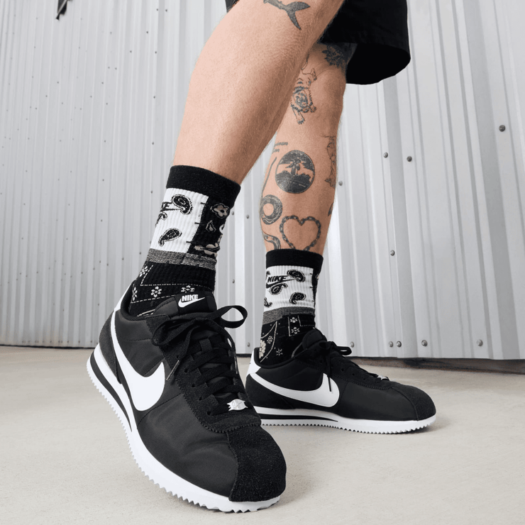 Nike Cortez TXT 'Black White' Angle 7