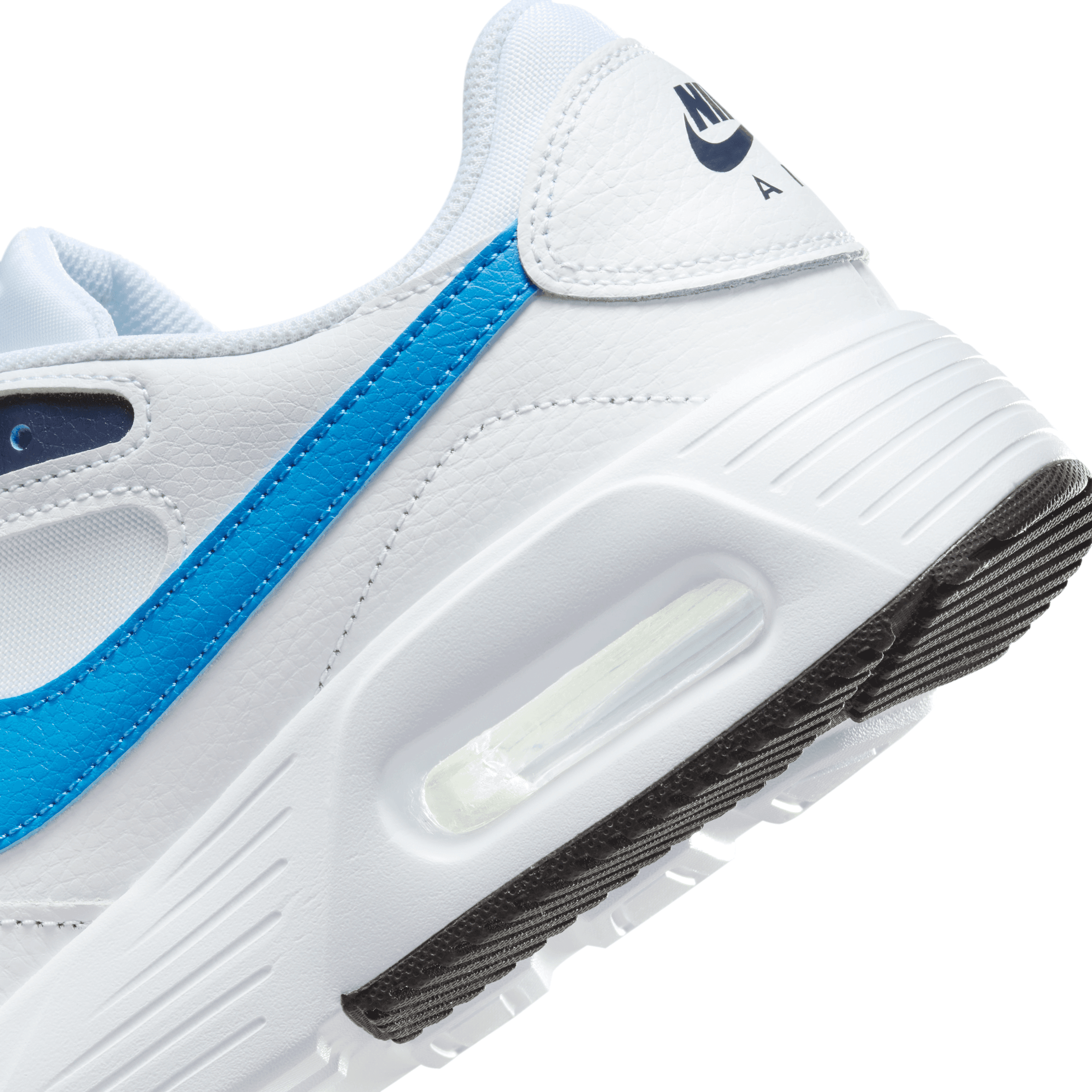 white & blue air max sc trainers