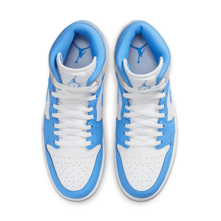 Jordan 1 Mid University Blue Grey Angle 1