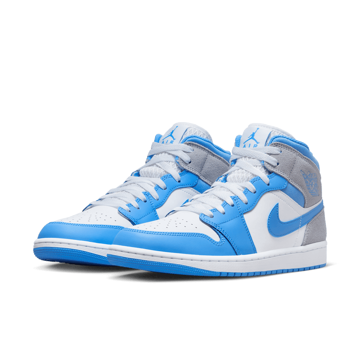 Jordan 1 Mid University Blue Grey Angle 2