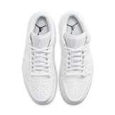Jordan 1 Low Triple White Tumbled Leather Angle 1