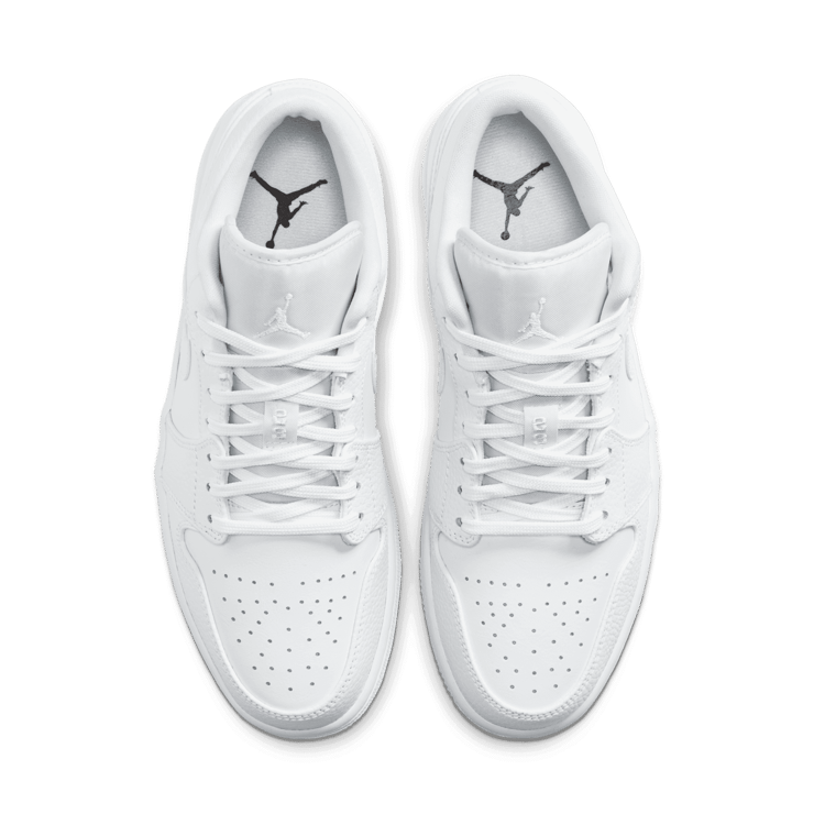 Jordan 1 Low Triple White Tumbled Leather Angle 1