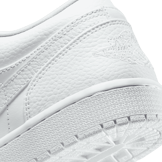 Jordan 1 Low Triple White Tumbled Leather Angle 5