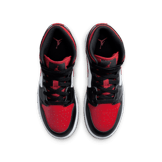 Air Jordan 1 Mid Black Fire Red (GS) Angle 1