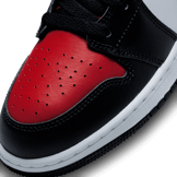 Air Jordan 1 Mid Black Fire Red (GS) Angle 4