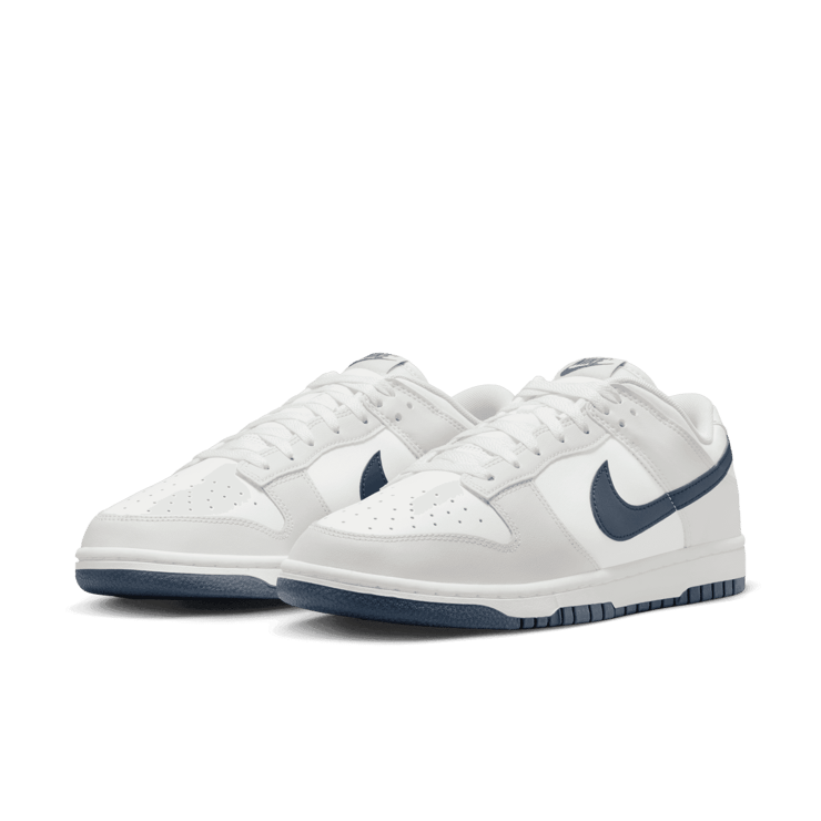 Nike Dunk Low Summit White Midnight Navy Angle 2