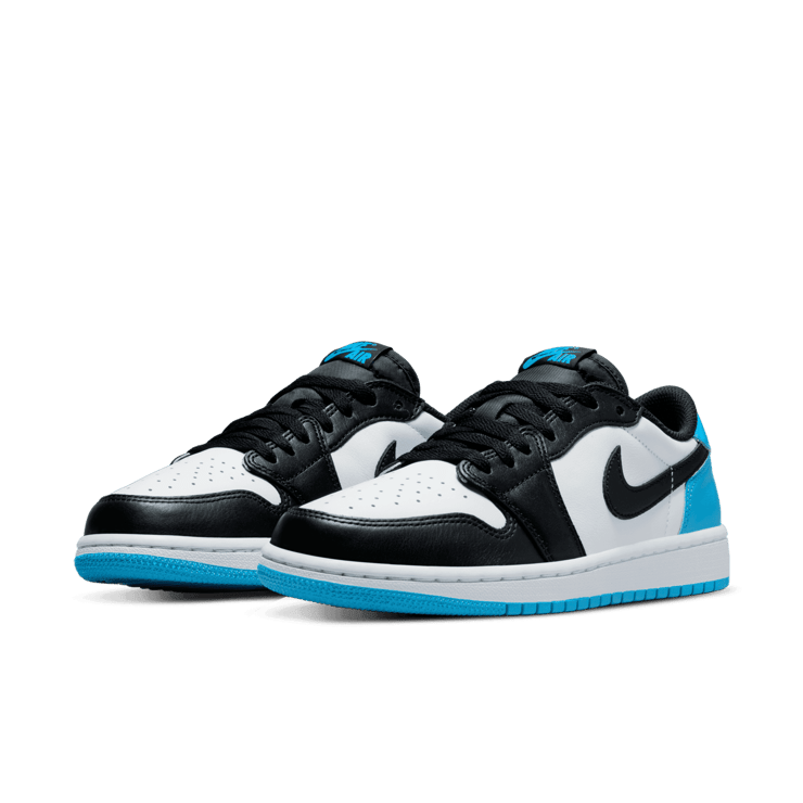 Air Jordan 1 Low Black Dark Powder Blue (W) Angle 2