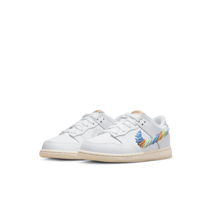 Nike Dunk Low 'Rainbow Lace Swoosh' (PS) Angle 3