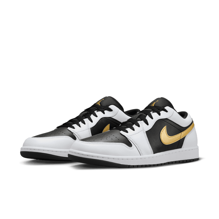 Air Jordan 1 Low White Black Metallic Gold - 553558-172 Air Jordan 1 Low White Black Metallic Gold - 553558-172