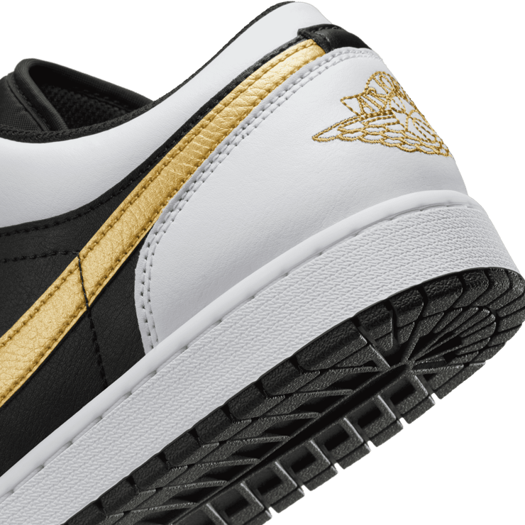 Air Jordan 1 Low White Black Metallic Gold Angle 5