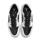 Air Jordan 1 Low White Black Metallic Gold Angle 1