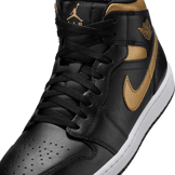 Air Jordan 1 Mid Black Gold Angle 4