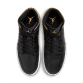 Air Jordan 1 Mid Black Gold Angle 1