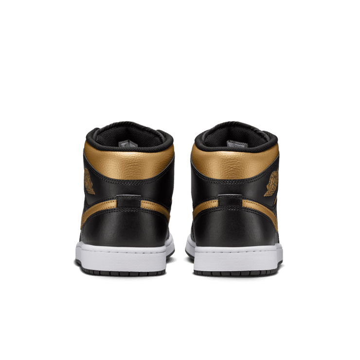 Air Jordan 1 Mid Black Gold Angle 3