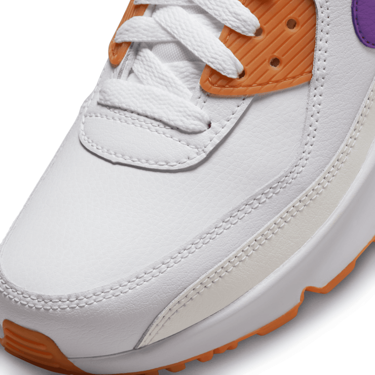 Nike Air Max 90 Leather 'White Action Grape' (GS) Angle 5