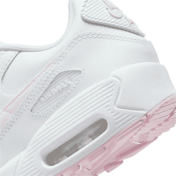 Nike Air Max 90 Leather 'White Pink Foam' (GS) Angle 6
