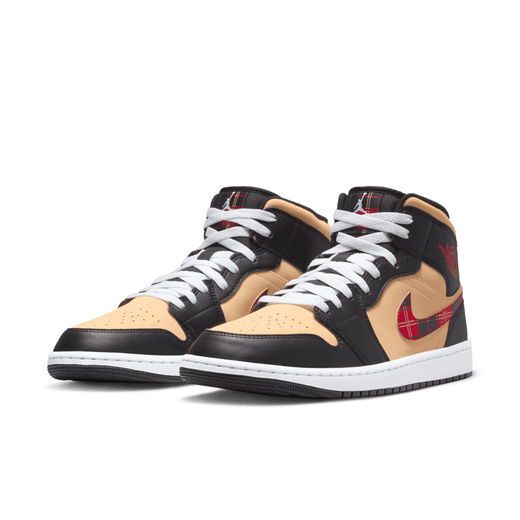 Air Jordan 1 Mid SE Tartan Swoosh Angle 2