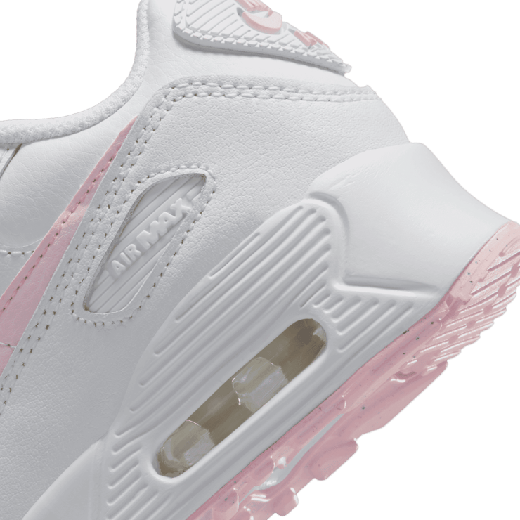 Nike Air Max 90 Leather 'White Pink Foam' (PS) Angle 5