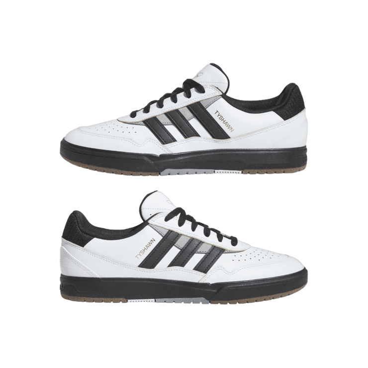 adidas Tyshawn II White Black Angle 5