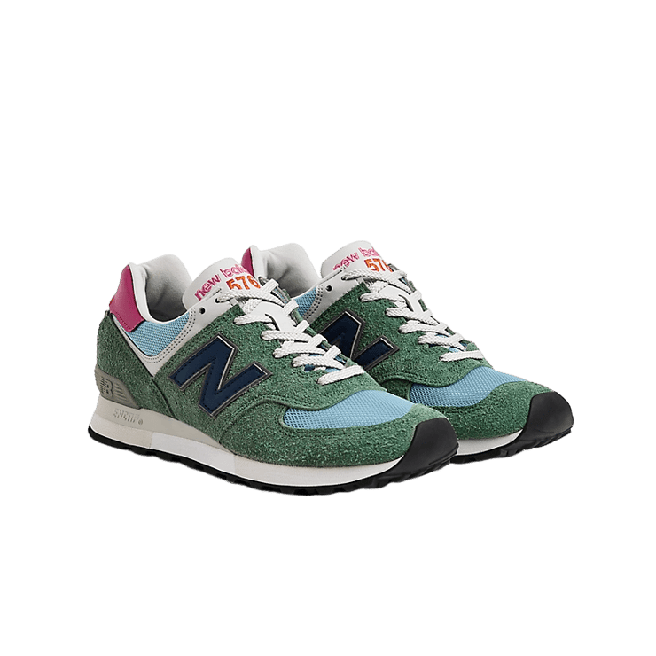 New Balance 576 MiUK Green Bearing Sea Angle 2