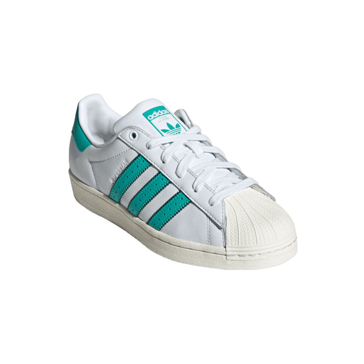 adidas Superstar Cloud White Mint Rush (W) Angle 2