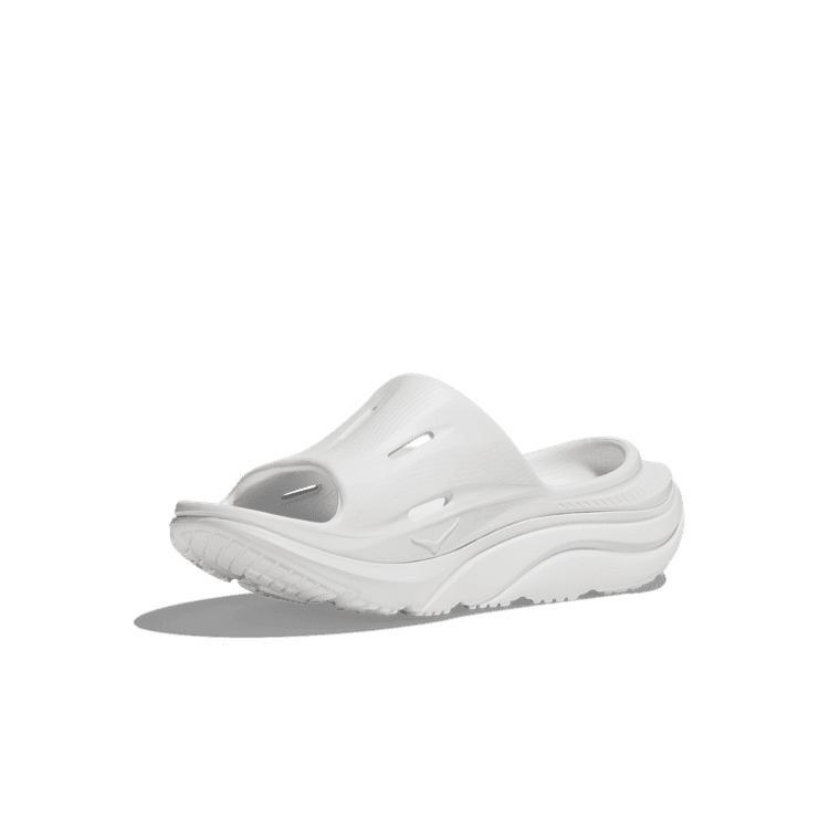 Hoka One One Ora Recovery Slide 3 'Triple White' Angle 1