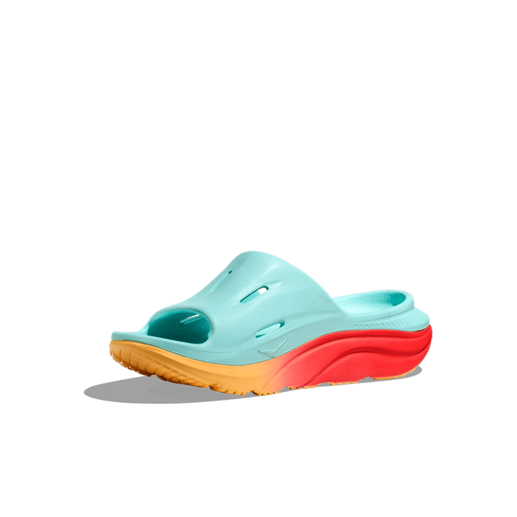 Hoka One One Ora Recovery Slide 3 'Cloudless Cerise' Angle 1