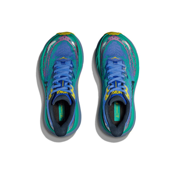 Hoka One One Stinson 7 'Virtual Blue Tech Green' Angle 0