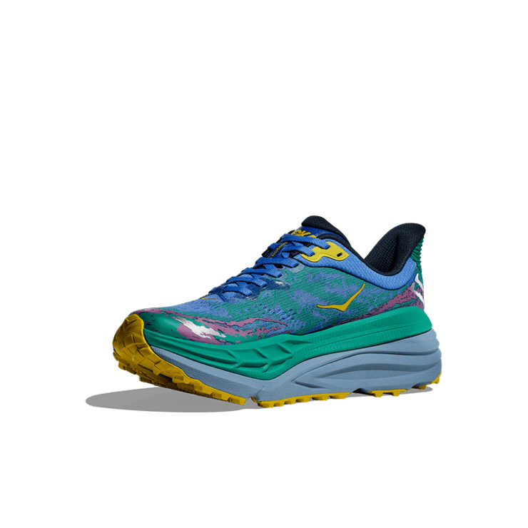 Hoka One One Stinson 7 'Virtual Blue Tech Green' (W) Angle 1