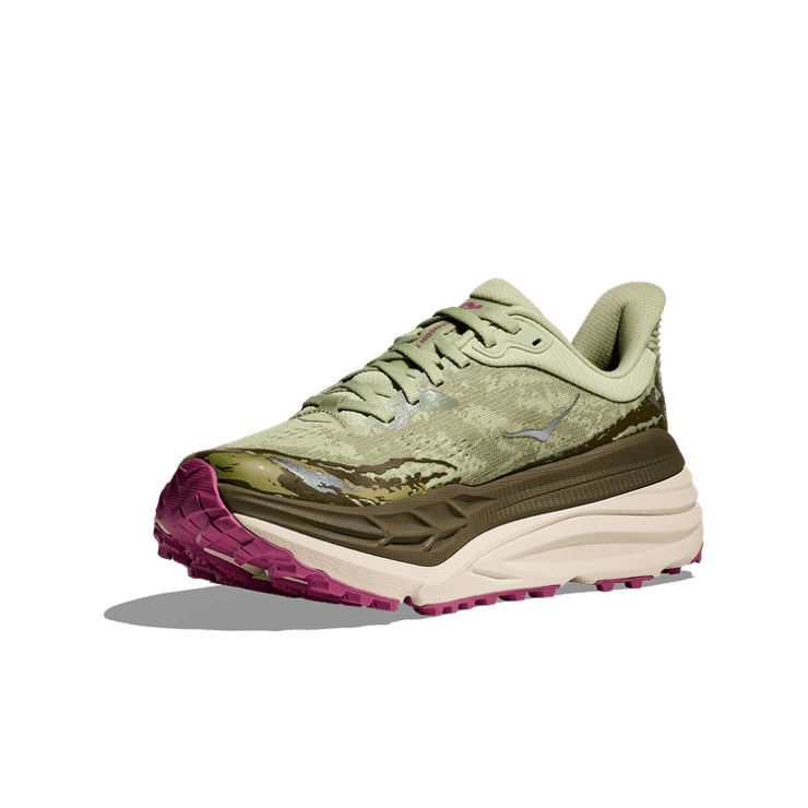 Hoka One One Stinson 7 'Seed Green Beet Root' (W) Angle 1