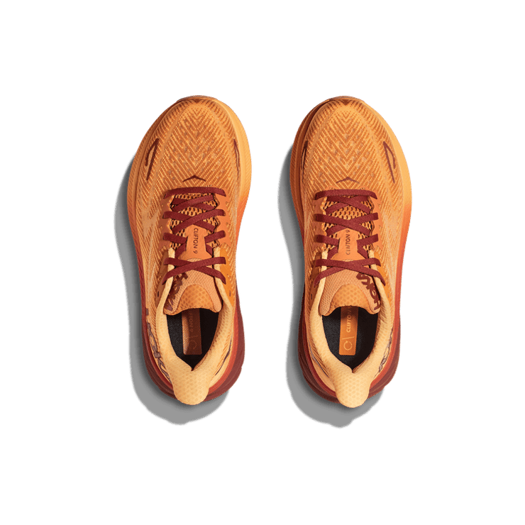Hoka One One Clifton 9 'Amber Haze Sherbet' Angle 0