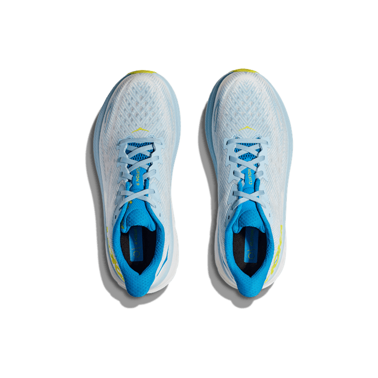 Hoka One One Clifton 9 'Ice Water Evening Primrose' Angle 0