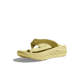 Hoka One One Ora Recovery Flip Slide 'Green Moss Celery Root' Angle 1