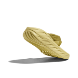 Hoka One One Ora Recovery Flip Slide 'Green Moss Celery Root' Angle 2