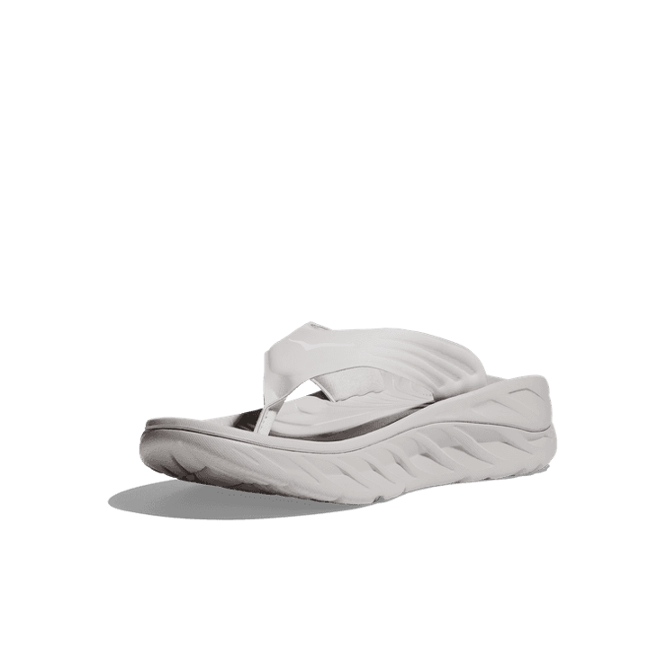 Hoka One One Ora Recovery Flip Slide 'Lunar Rock White' Angle 1