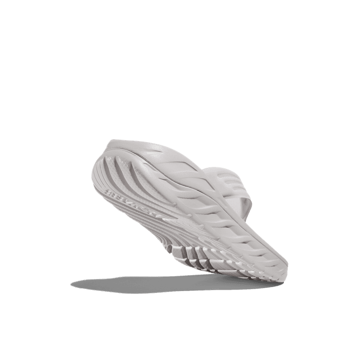Hoka One One Ora Recovery Flip Slide 'Lunar Rock White' Angle 2