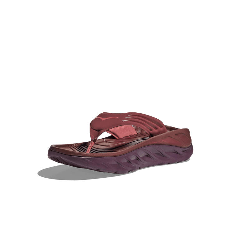 Hoka One One Ora Recovery Flip Slide 'Spice Raisin' Angle 1