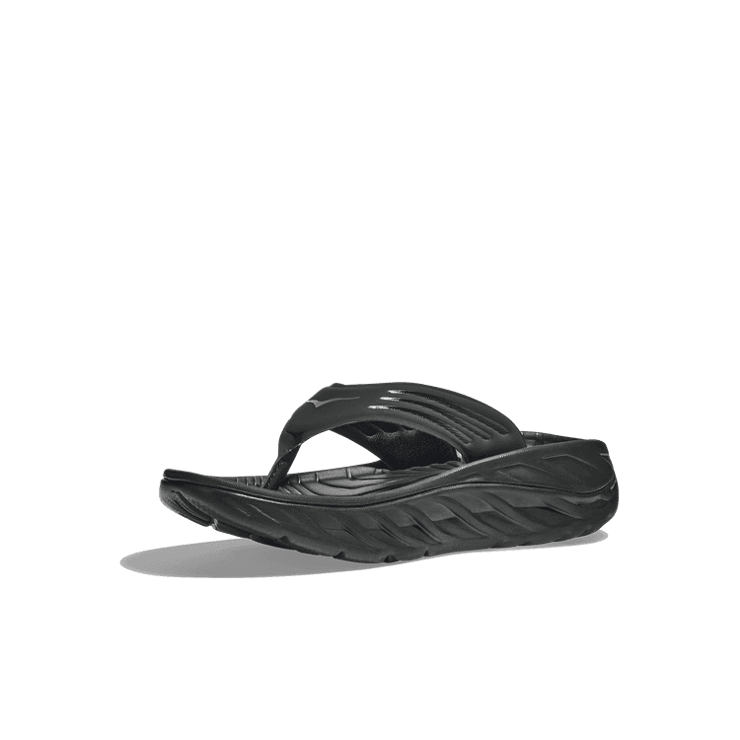 Hoka One One Ora Recovery Flip Slide 'Black' Angle 1