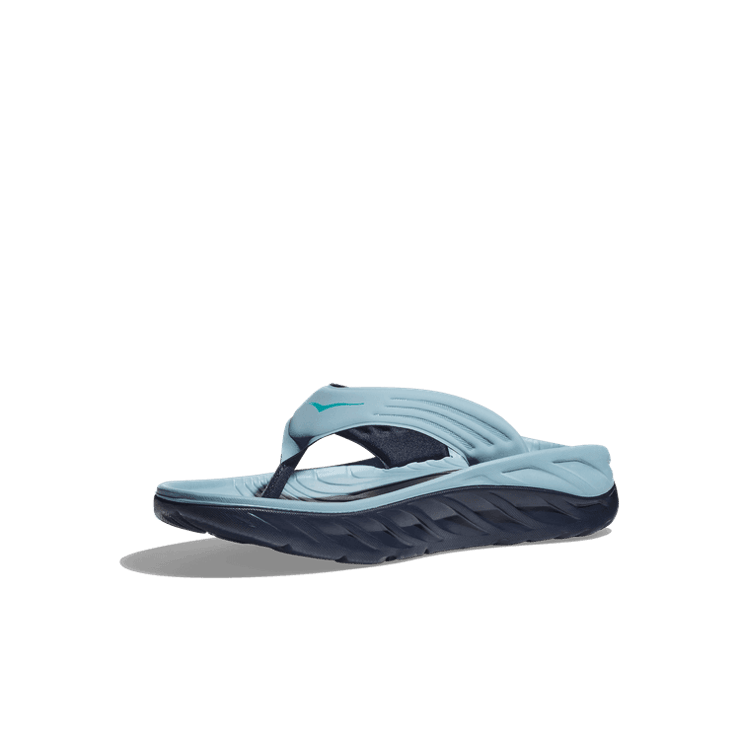 Hoka One One Ora Recovery Flip Slide 'Stone Blue' Angle 1