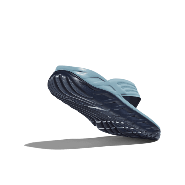 Hoka One One Ora Recovery Flip Slide 'Stone Blue' Angle 2